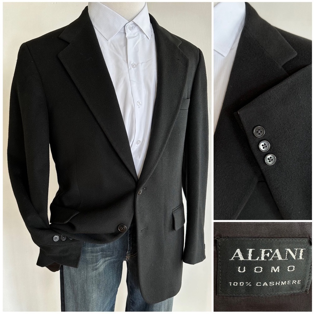 Alfani Uomo Men's Blazer Sport Coat 2 Button Cashmere Sports Jacket 41R 42R